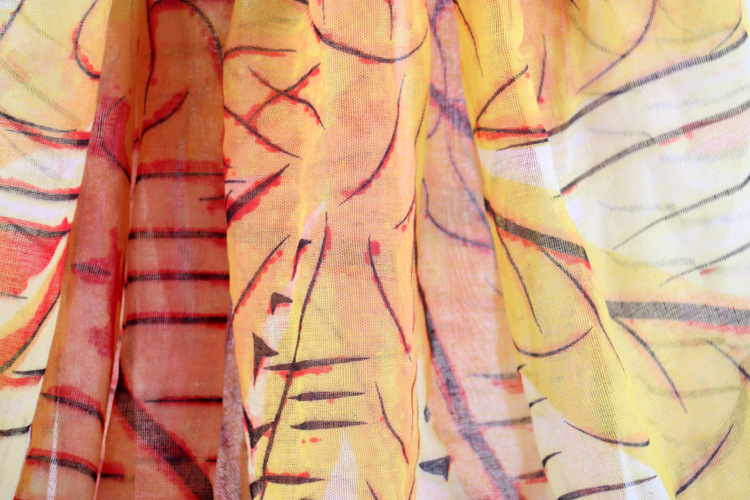 Geometric viscose scarf