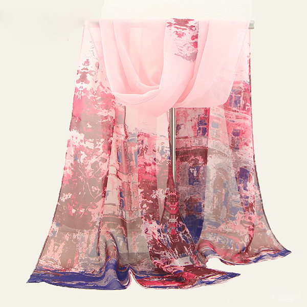 chiffon print scarves