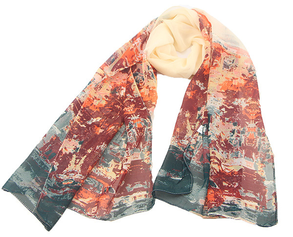 chiffon print scarves