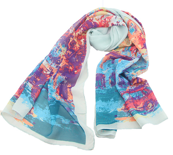 chiffon print scarves