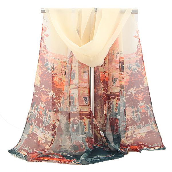chiffon print scarves
