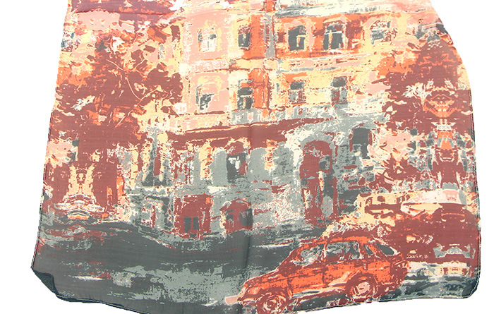 chiffon print scarves
