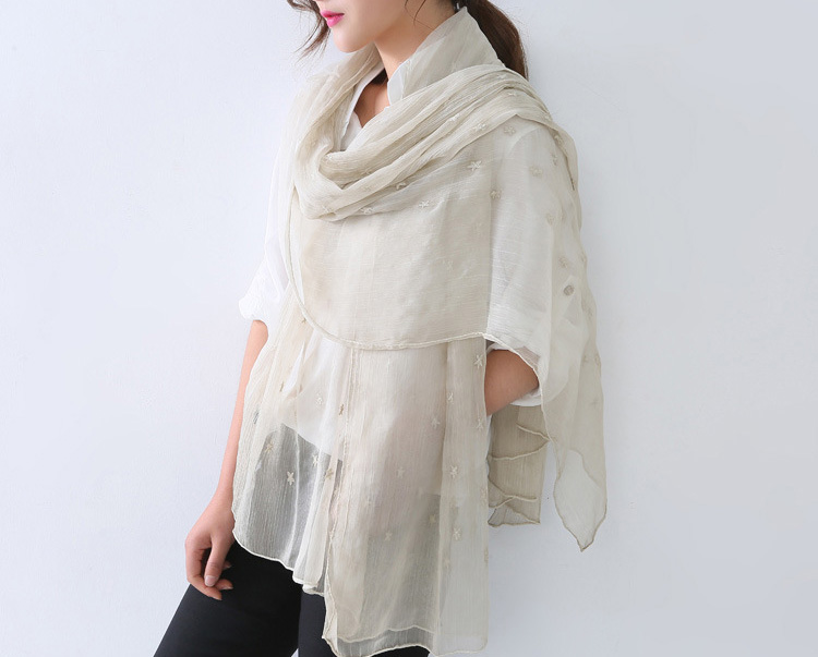 Ruffle silk scarves