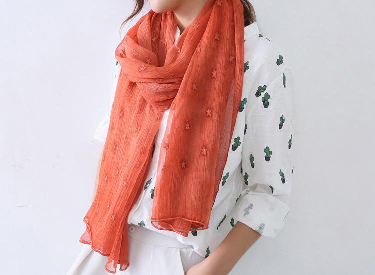 Ruffle silk scarves