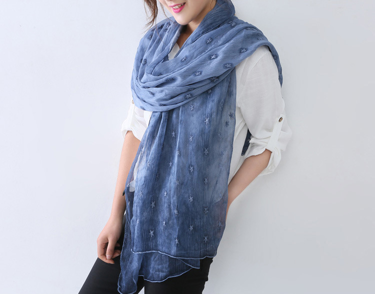 Ruffle silk scarves