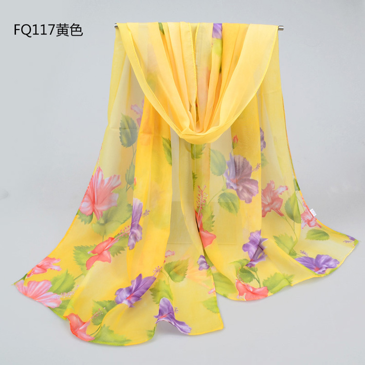 Long chiffon scarves