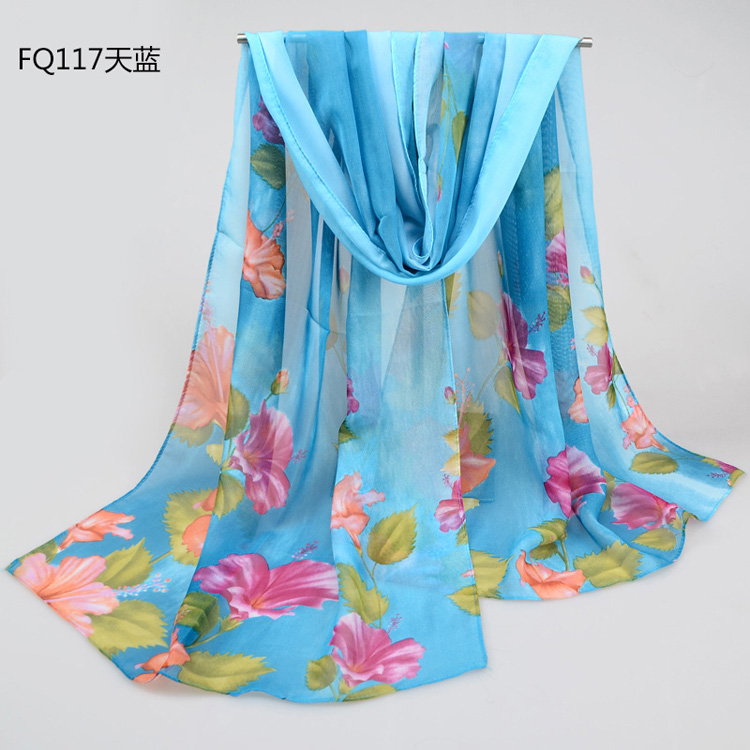 Long chiffon scarves