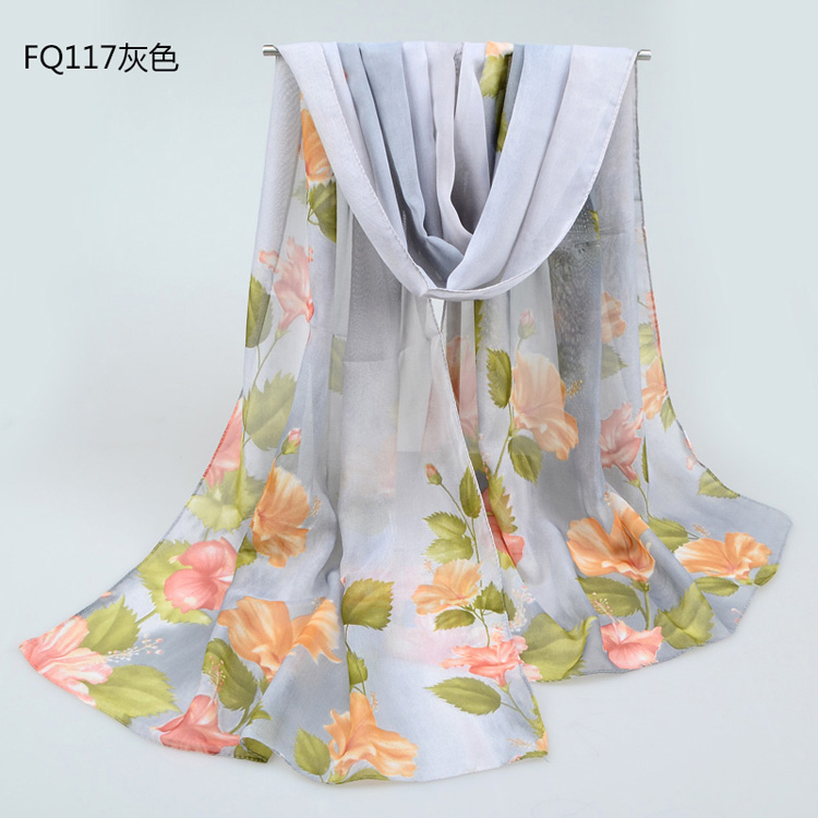 Long chiffon scarves