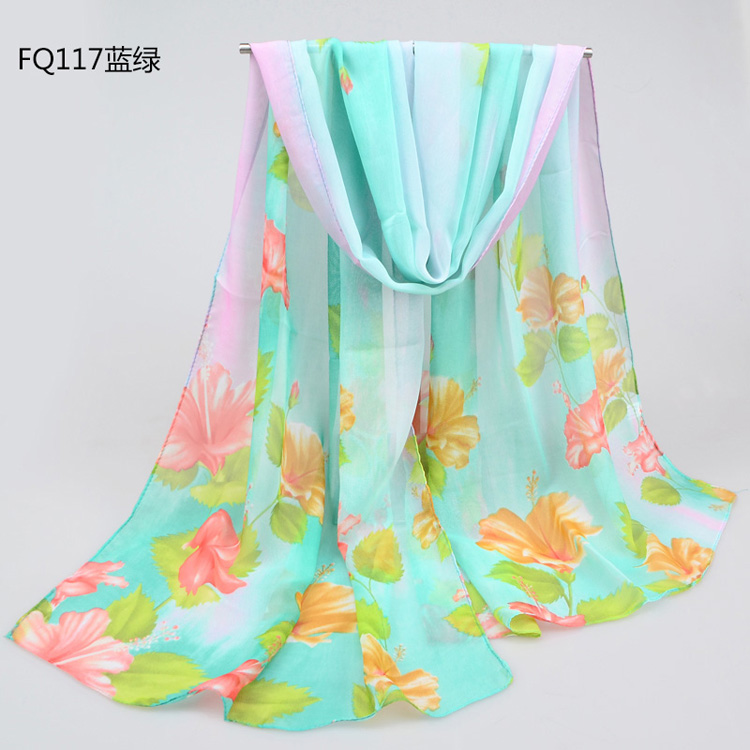 Long chiffon scarves