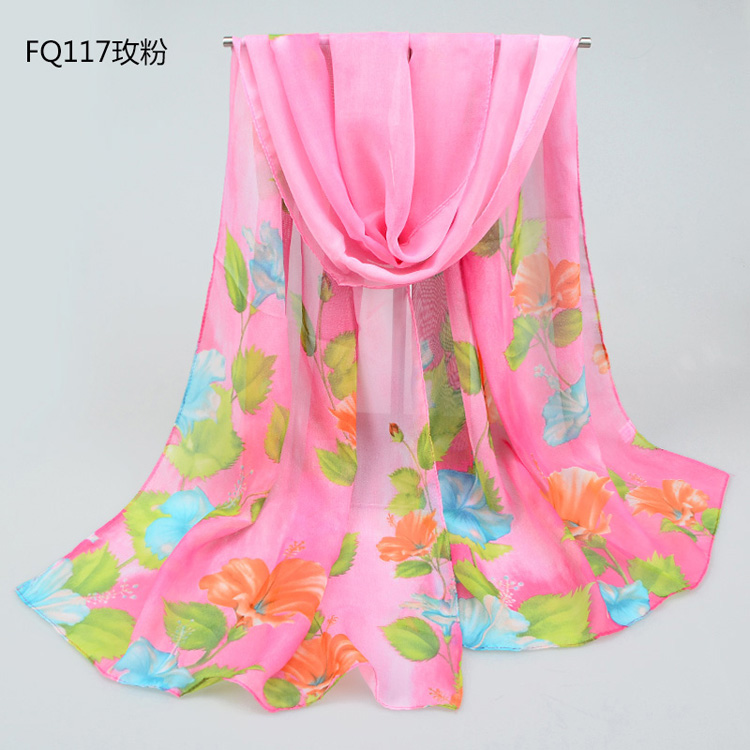 Long chiffon scarves