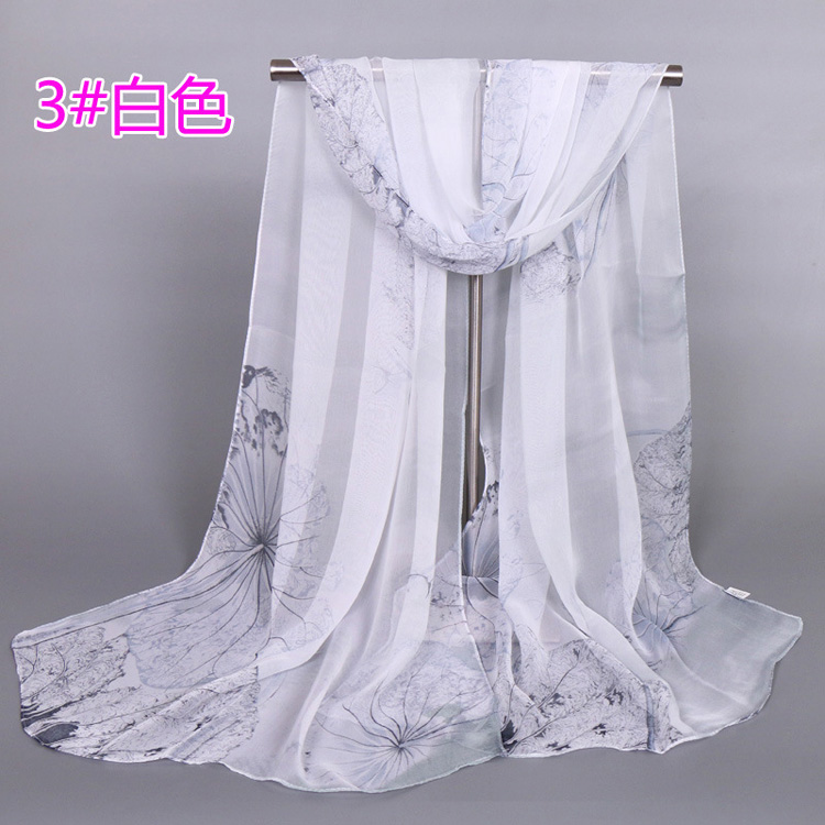 Lotus silk scarf wholesale