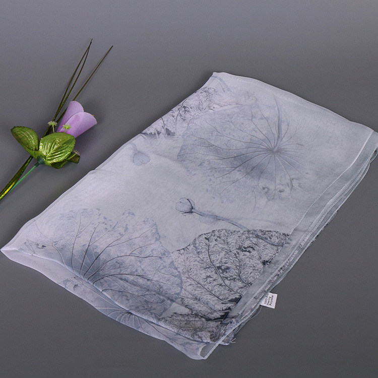 Lotus silk scarf wholesale