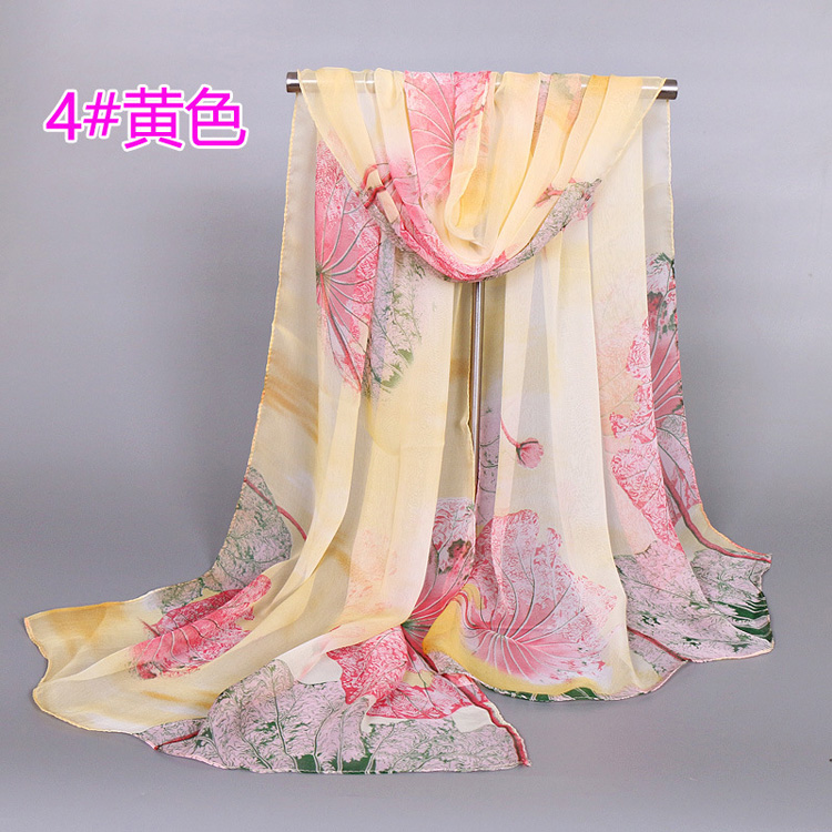 Lotus silk scarf wholesale