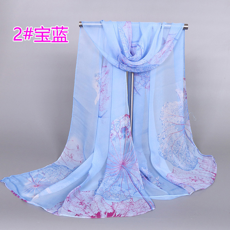 Lotus silk scarf wholesale