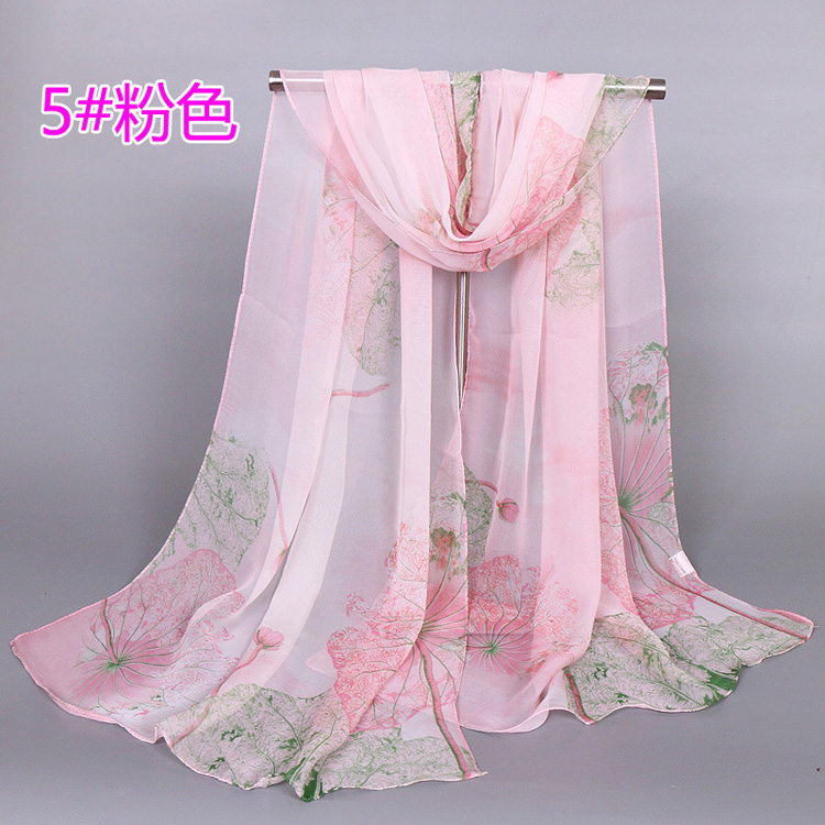 Lotus silk scarf wholesale