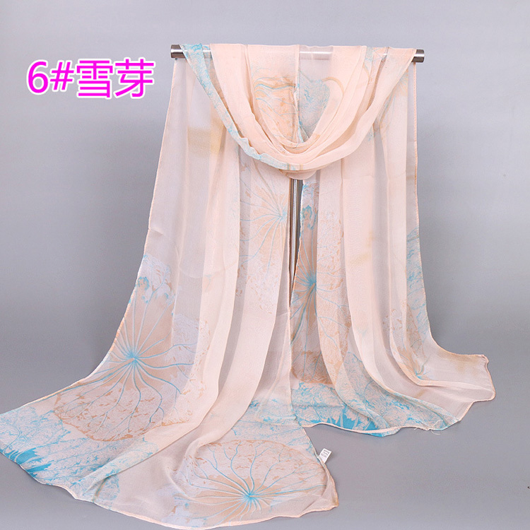 Lotus silk scarf wholesale