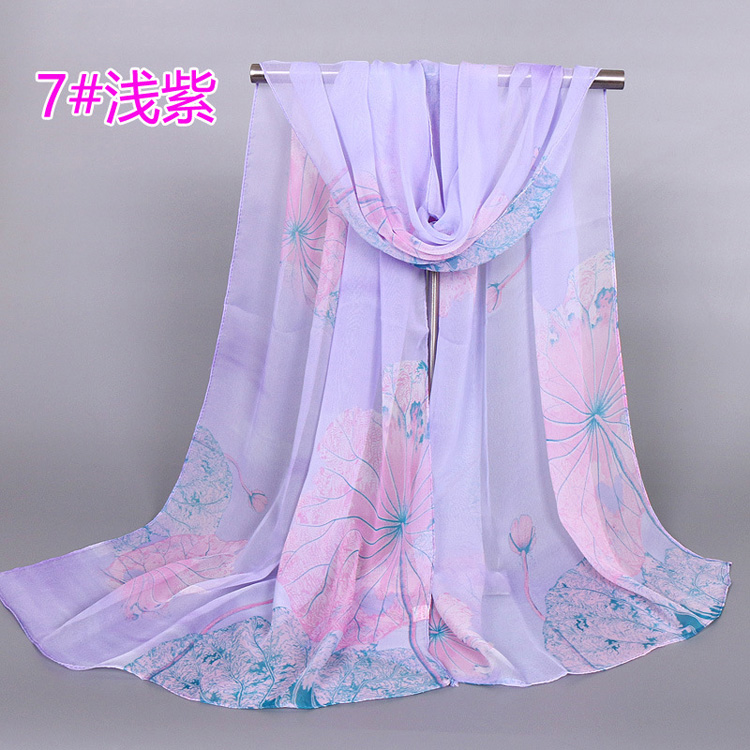 Lotus silk scarf wholesale