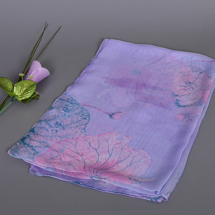 Lotus silk scarf wholesale