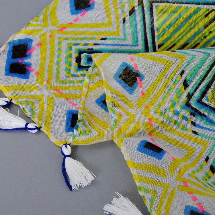 Retro silk scarf