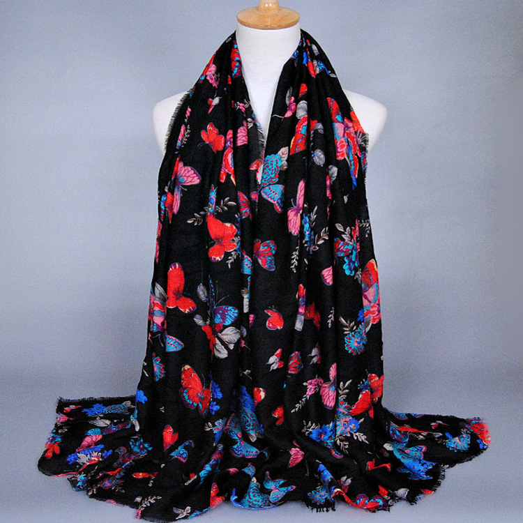 Wholesale butterfly scarf silk