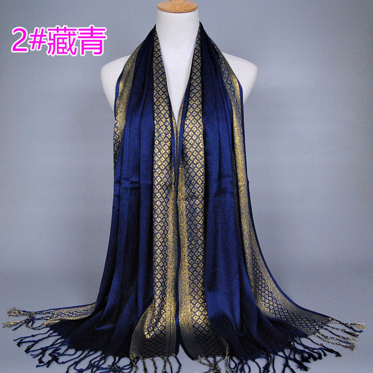 Fringed silk scarves