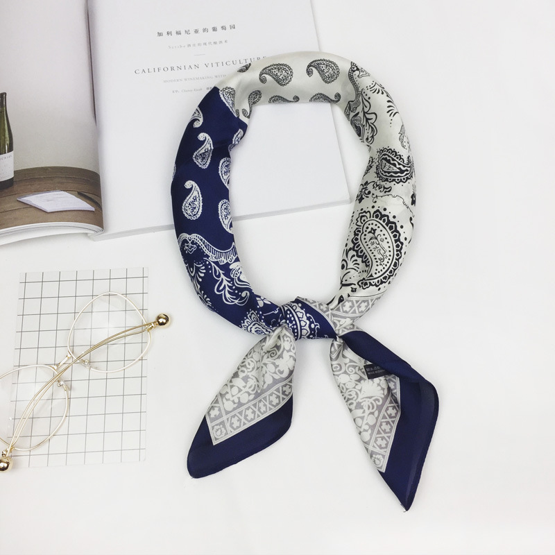 Wholesale Silk cotton 70cm square scarf cashew flower scarf