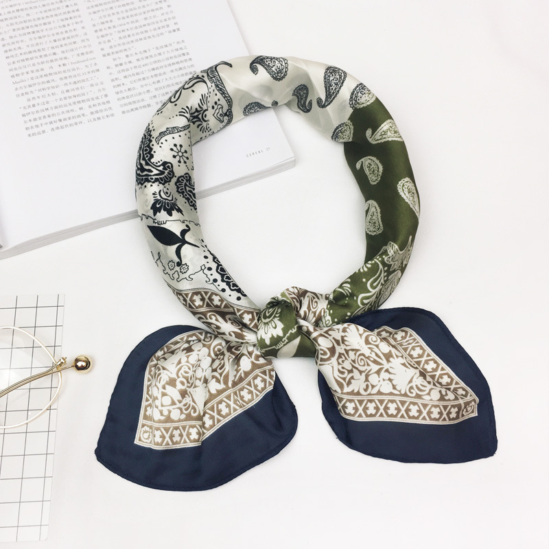 Wholesale Silk cotton 70cm square scarf cashew flower scarf