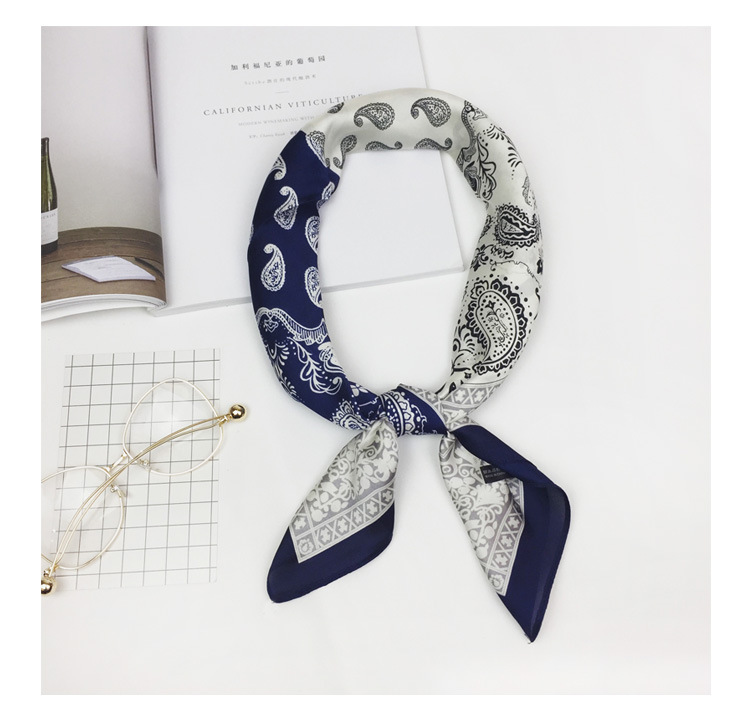 Wholesale Silk cotton 70cm square scarf cashew flower scarf