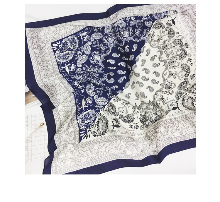 Wholesale Silk cotton 70cm square scarf cashew flower scarf