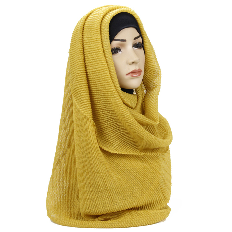 China hijab Arab headscarf crumpled woman cotton linen scarf
