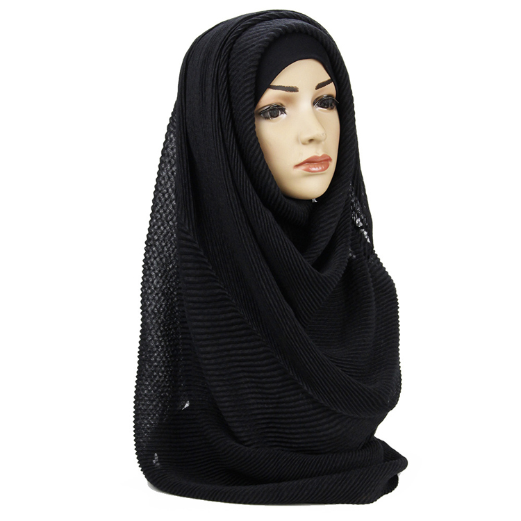 China hijab Arab headscarf crumpled woman cotton linen scarf