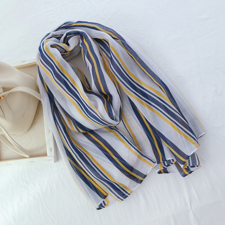 Wholesale Britain colorful striped cotton scarf