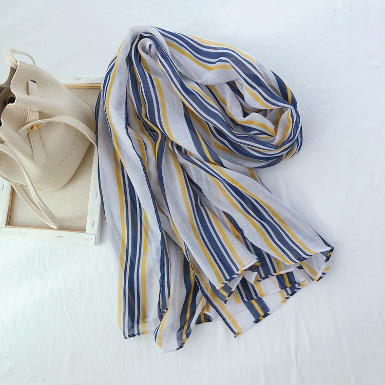 Wholesale Britain colorful striped cotton scarf
