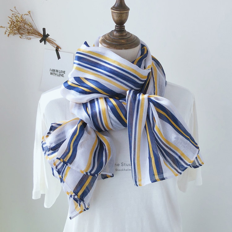 Wholesale Britain colorful striped cotton scarf