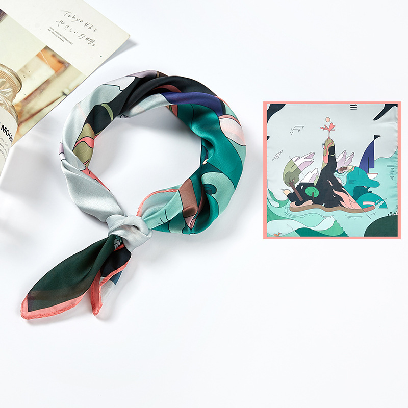 Hangzhou 50cm square scarf printed scarf