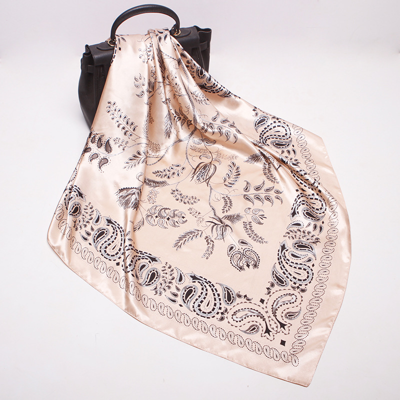 Zhejiang 90cm Fashion Square Scarf Decoration Silk Scarf