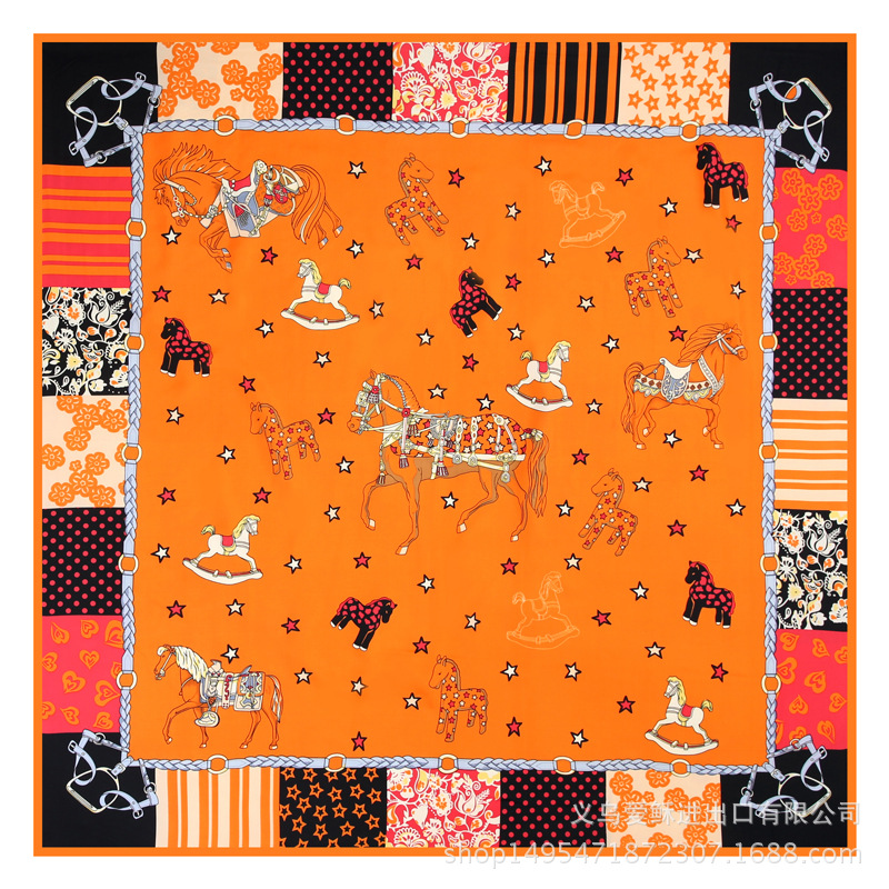 Wholesale shawl flower and bird large square scarf
