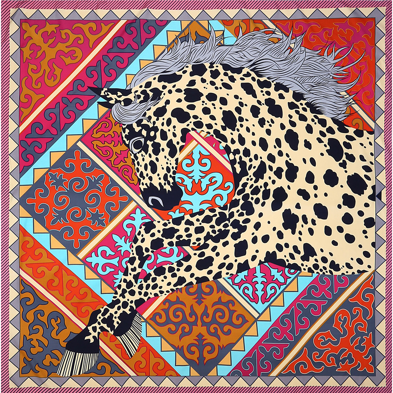 Wholesale silk scarf flower and bird jungle square scarf