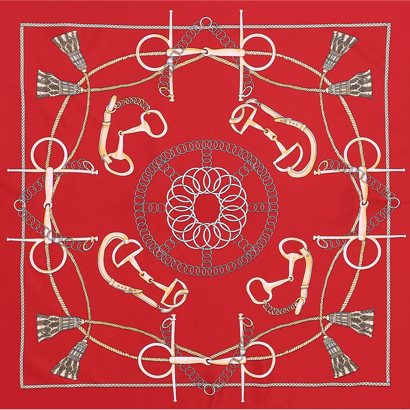 Belt buckle silk scarf wholesale square scarf