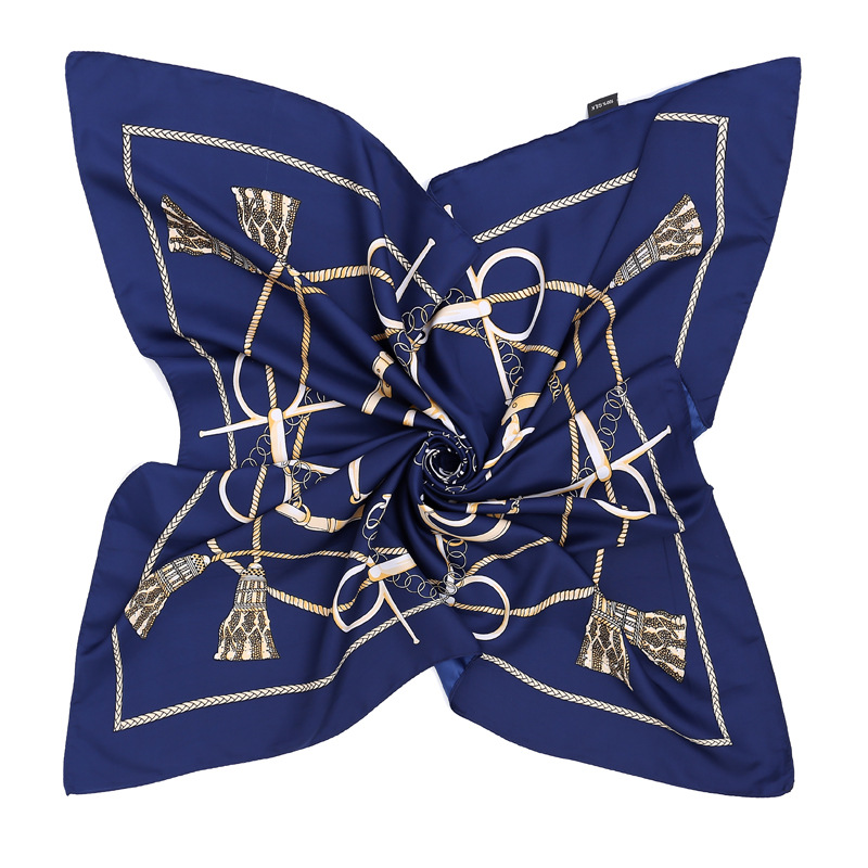 Belt buckle silk scarf wholesale square scarf