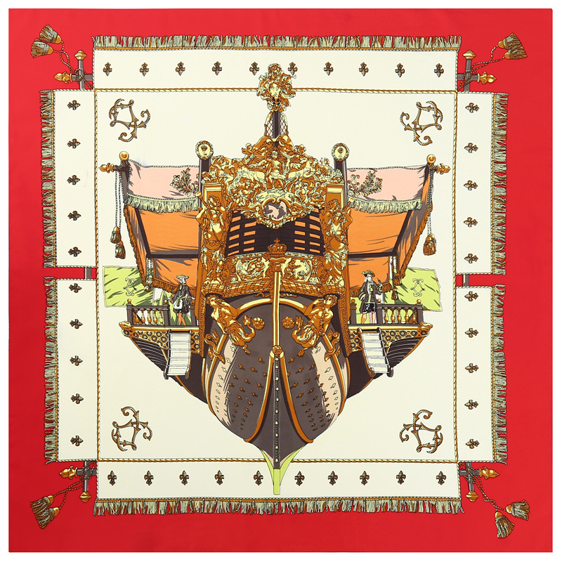 60cm chain silk scarf small square