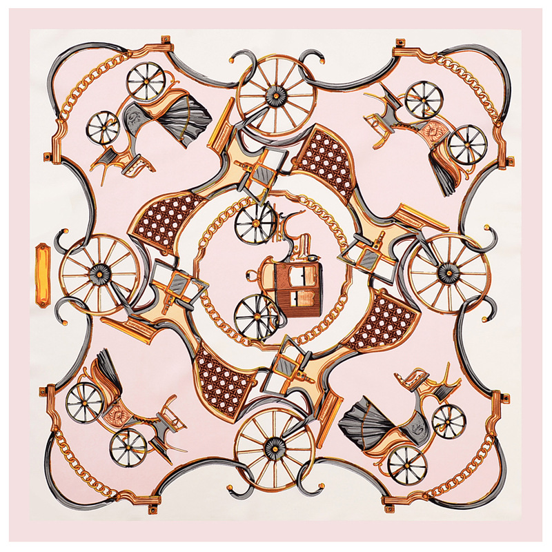 60cm chain silk scarf small square