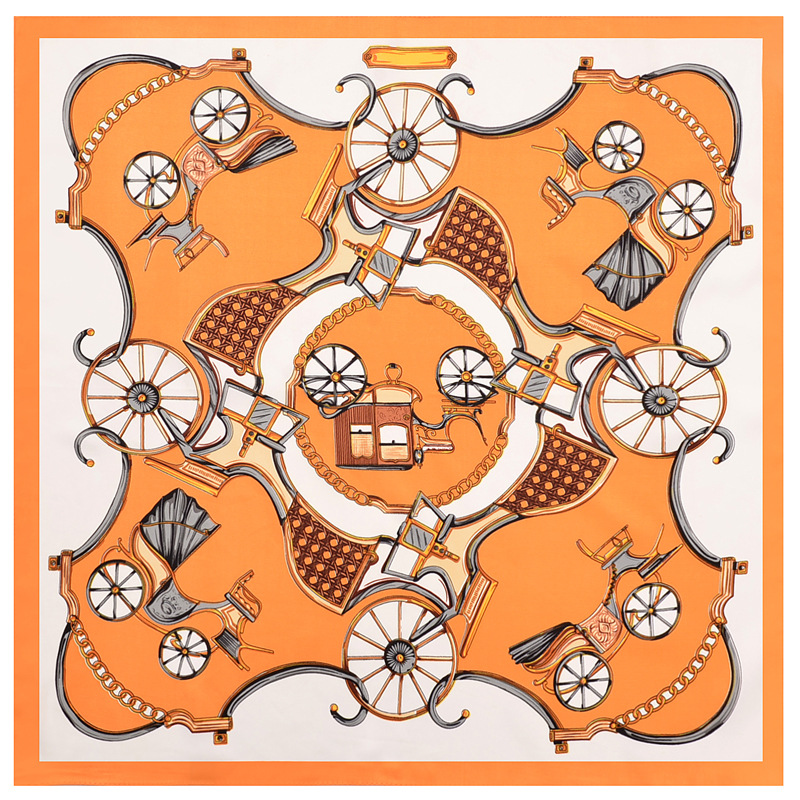 60cm chain silk scarf small square