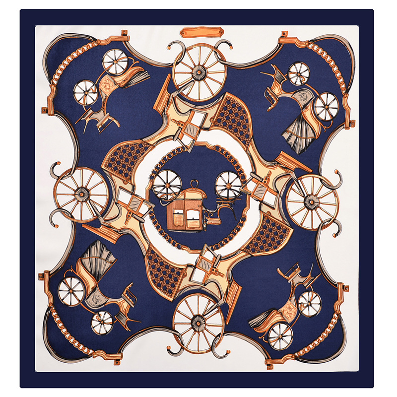 60cm chain silk scarf small square