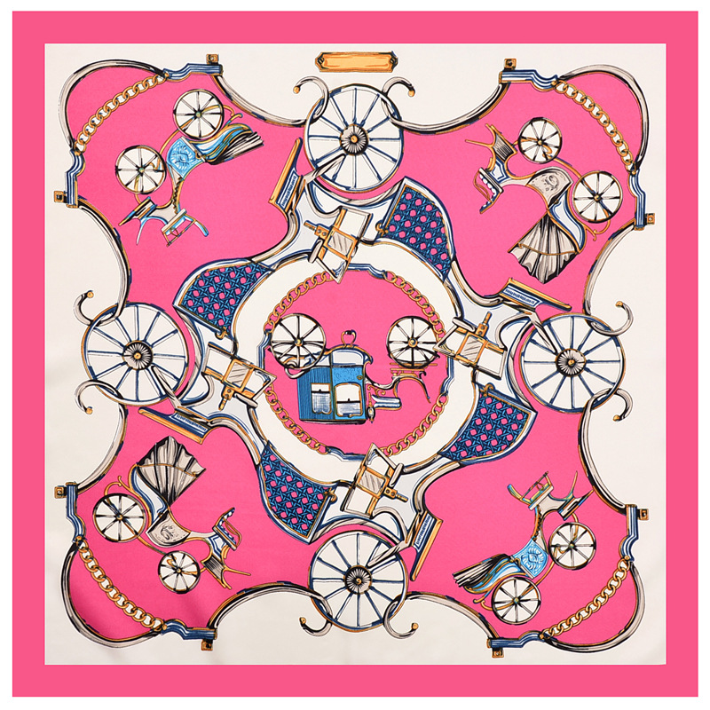 60cm chain silk scarf small square