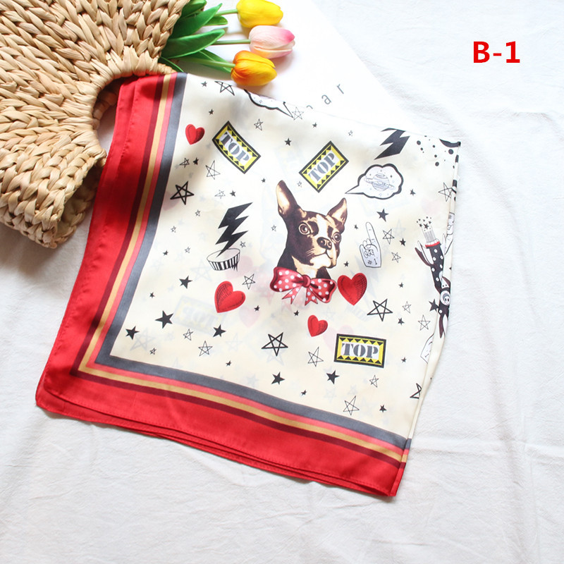Printed retro wrapper wholesale square scarf