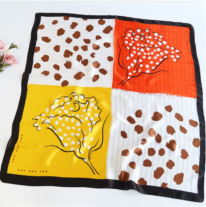Rose elegant silk scarf wholesale square scarf