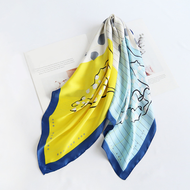 Rose elegant silk scarf wholesale square scarf