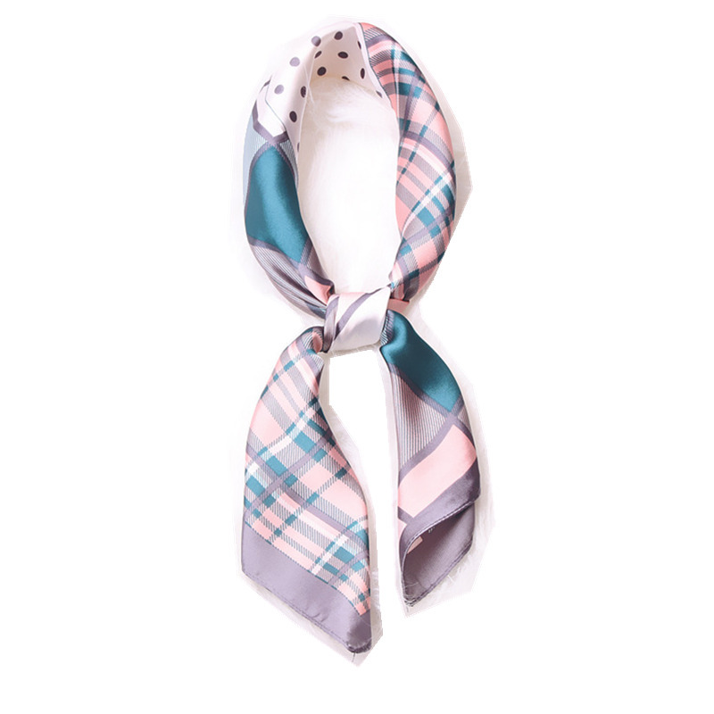 Polka dot lattice decoration square scarf