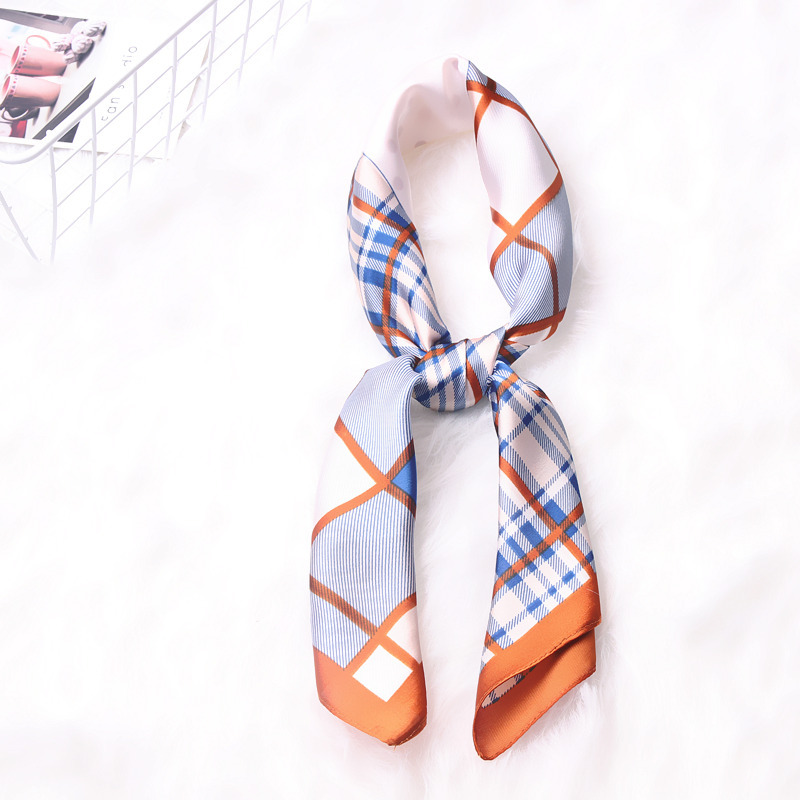 Polka dot lattice decoration square scarf